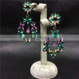 Luxury Water Drop Crystal Flower Stud Earrings Fashion Women Party Jewelry thumbnail-4