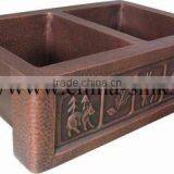 Double Copper Sink thumbnail-1