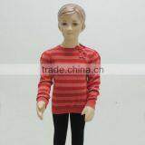 TYCH068 Lamination Pullover With Stripes for Girls