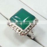 Natural gemstone sterling silver green onyx jewelry