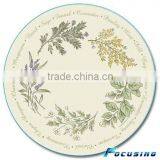 Dia30cm Silk Screen Tempered Glass Lazy Susan