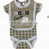 100% cottonTop fashion black and white round dot two piece online shopping for kids