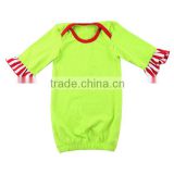 2015 Kaiyo wholesale 100% organic cotton baby clothes solid green toddler boutique carter's baby clothing evening jumpsuit