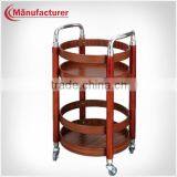 High Quality Wooden Classical Red Catering Liquor Trolley/wine Bar Trolley/dessert Cart Trolley thumbnail-1