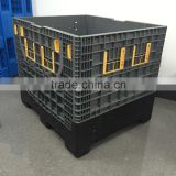 Heavy duty euro folding plastic bulk container