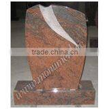 German Style Multicolour Red Granite Tombstone Monument
