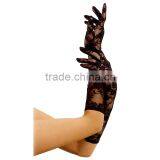 Black Lace Gloves Arm Length Lace Gloves thumbnail-1