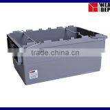 600*400*260mm Heavy Duty Plastic Bin With Bars for Material Hnakding