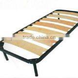 Bed Frame With Metal Tube and Wooden Slats thumbnail-1