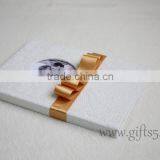 Lace White Fabric Wedding Signature Guest Book thumbnail-3