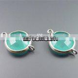 2 Faceted Amazonite Bezel Set Stones Crystal Jewelry Findings&components thumbnail-3