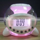 mult-function alarm calendar clock with led back light
