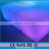 Decorative Rgb Glowing Light Cube Seat, Plastic Illuminated Led Light Cube Furniture
