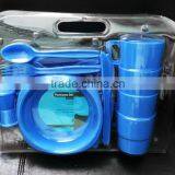 Plastic Picnic/Camping/BBQ/Party Dinner Plate Bowl Mug Cutlery Set thumbnail-4