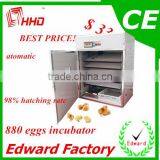 HHD Best Price and 98% Hatching Rate Automatic 800 Eggs Quail Farm Equipment For Sale of High Quality thumbnail-1
