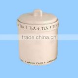 Novelty Ceramic White Mason Jar with Lid
