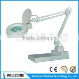 Floor Based Fluorescent Magnifier Lamp With Clamp