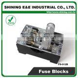FS-012B 35mm Din Rail Mounted 600V 10A 2 Pole Midget Fuse Base thumbnail-2