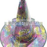 Halloween Costume Cobweb Skull Witch Hat thumbnail-1