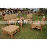2017 Trade Assurance Large Set Conversation Solid Teak Wood Design Modern Garden Sofa Set thumbnail-1
