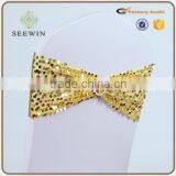 Cheap Banquet Sequin Chair Band and Ruffle Chair Sash for Wedding thumbnail-5