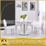 New Model Functional Extendable Dining Table With Stainless Steel Base thumbnail-3