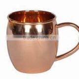 BPA FREE 100% COPPER SMOOTH BARREL MUG FOR MOSCOW MULE GINGER VODKA thumbnail-1