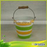 Anti-corrosion Home & Garden Decor Stripe Metal Flat Flower Pot thumbnail-5