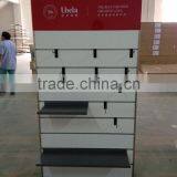 Customized MDF Slatwall Display Stand, Retail Store Slatwall Display Fixture With High Quality