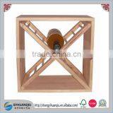 WINE RACK CARVED WOOD 4-BOTTLE HOLDER TABLE TOP WOODEN BAR SHELF BOX HOME DECOR thumbnail-1