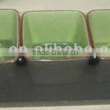 Set of 3 Colorized Custom Ceramic Snack Bowls Set,snack Tray thumbnail-1