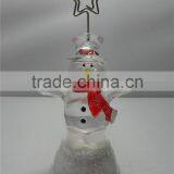 Holiday Placecard Memo Holder With a Snowman Figure Base thumbnail-1