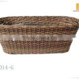 Oval Shape PE Rattan With Liner Plastic Flower Pot thumbnail-2