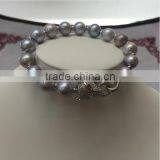 AA 8-9mm Purple Freshwater Pearl Bracelet thumbnail-1
