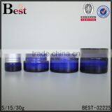 5g 15g 30g Hot Products Small Cosmetic Jar Blue Glass Cream Jar With Black Plastic Lid China Suppliers thumbnail-6