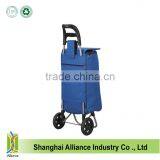 Household Essentials Rolling Shopping Cart With Royal Blue Bag thumbnail-1