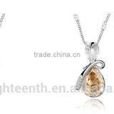 2016 Cheap Women's Rhinestone Chain Crystal Pendent Necklace Waterdrop Jewelry Xmas Christmas Gift for Decoration thumbnail-2