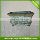 Tree Design Iron Rectangle Home and Garden Flower Pot thumbnail-1