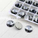 HOT SELL! k5 High Quality Crystals! Flat Back With 2 Holes Round Sewing on Rhinestones thumbnail-3