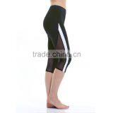 Women's Slim Mesh Active Yoga Running Capri Pants thumbnail-1