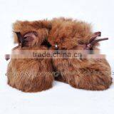 CX-SHOES-07C European Genuine Rabbit Fur Baby Shoes thumbnail-2