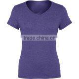 New Design Custom V-Neck Women t Shirt Printing thumbnail-4
