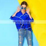 HOYUGO 2015 Two Color Fancy Fashion Top Women Frock Top thumbnail-1
