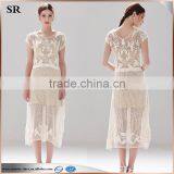 Machine Crochet Popular Ladies Long Evening Party Fashion Dress thumbnail-1