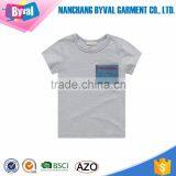 Wholesale Kids Summer Right Side Pocket Blank Cotton T-shirt thumbnail-5