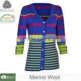 Sweater Woman Printed, OEM Cotton Long Sweater for Old Women