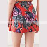 New Design Summer 2017 Fashion Floral Mini Wrap Skirt thumbnail-4