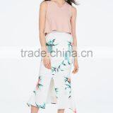 Pictures of Long and Tops Printed Floral Front Slit Skirts thumbnail-2