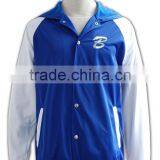 China Manufacture High Quality Fashion Blue Baseball Hooded Sweatshirts thumbnail-2