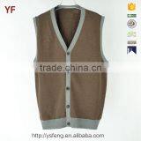 Latest V Neck Mens Sleeveless Cardigan Sweater Design thumbnail-1